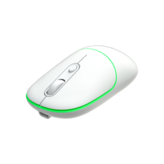 Lenovo Lecoo WS210 Beyaz RGB Şarjlı Sessiz Ergonomik Optik Kablosuz Mouse