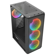 Zalman N4 Rev.1 Mesh MegaMax 600W 80+ 3*14cm + 3*12cm RGB Fan Mid-T Gaming Oyuncu Kasası